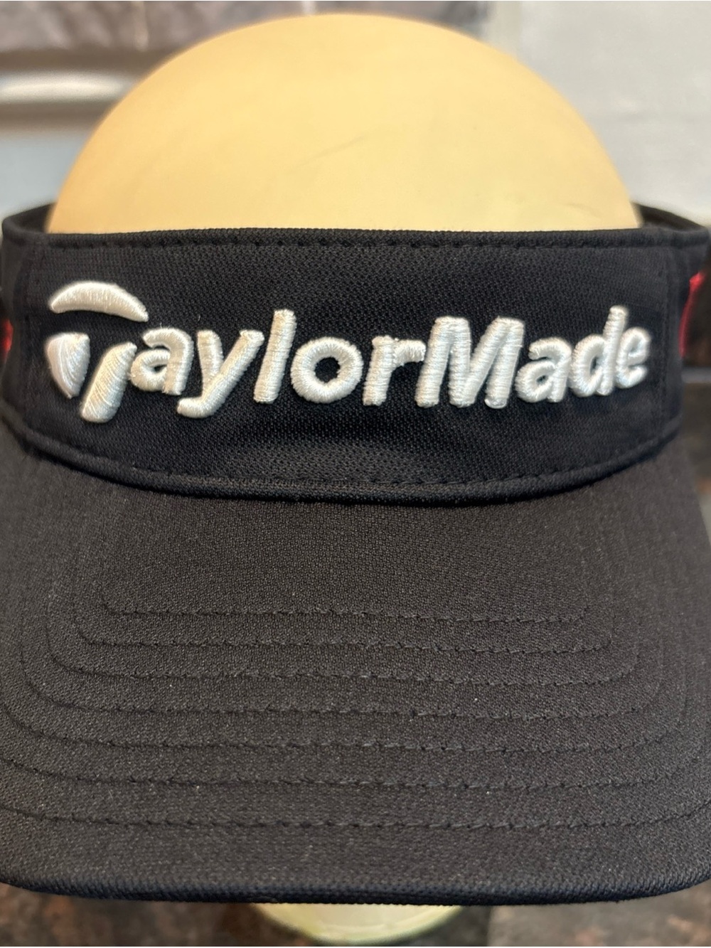 TaylorMade Black Visor with White Logo